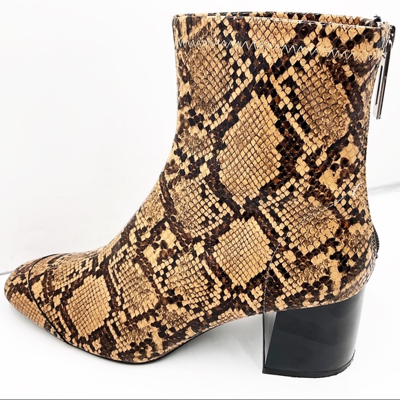 {ZARA} Snakeskin Ankle Booties - Picture 4 of 16